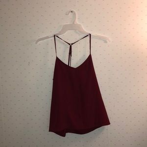 Hollister Silky-Feeling Maroon Tank Top